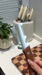 3 in 1 Stainless Steel Fruit Peeler Multifunctional Kitchen Slicer Bottle Opener With Wooden Handle