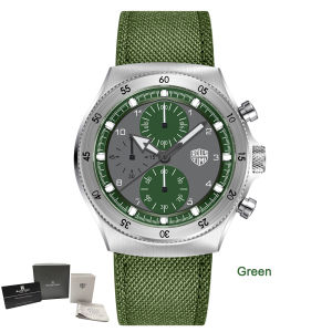 2026 New Mens Watches RollsTimi Two-color Nylon Quartz Watch Men Sport Chronograph Japan Movt AR Sapphire Glass Wristwatch Men