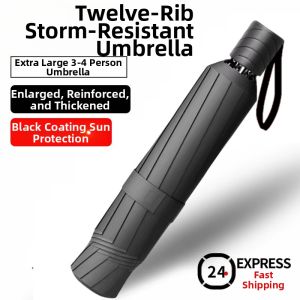 Ben.C | Extra Large Strengthened Umbrella Rainsun Dual Use Wind Resistant Heavy Rain Umbrella
