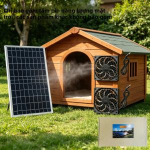 Bộ Quạt Thông Gió Năng Lượng Mặt Trời 10W 15W Cho Nhà Kính Chuồng Gà Nhà Thú Cưng Nhà Di Động Nhà Kho Gác Mái - Hệ Thống Thông Gió Kép Chống Chịu Thời Tiết