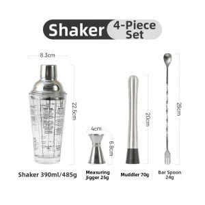 CAROTE | Glass Shaker Set Handmade Lemon Tea Tool Manual Shake Cup