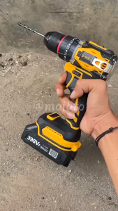 D·WE Cordless Power Drill Set Electric Drill Driver Kit Bor Impact 3 in 1 Multiguna 40N.m Bor Brushless Efisien Wrench impact Screwdriver Listrik