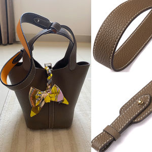 Heritage Leather Bag Strap Underarm Picotin Basket Bag Shoulder Strap Evelyn Ribbon Accessory for Handbag Modification