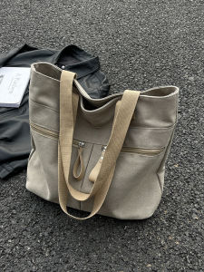 Large Capacity Canvas Tote Bag Womens Summer Fashion Commuter Handbag for College Students Single Shoulder Bag Handbag