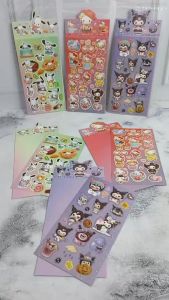 STIKER GLITER HOLOGRAM BESAR MOTIF SANRIO KUROMI KARAKTER LUCU-LUCU / Stiker panjang