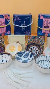 ชุดของชำร่วย ถ้วยและช้อน สินค้าเป็นเซรามิค เข้าไมโครเวฟได้