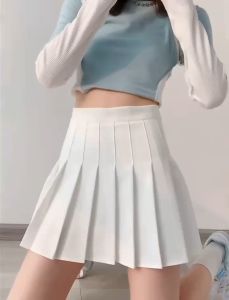 【M-2XL】 Korean Skirt Fashion Womens High Waist Skirt Slim Pleated Skater Tennis School Skirt
