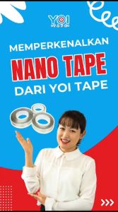 Lakban Double Tape Super Acrylic Nano Tape Isolasi Transparan Bening 30mm 1m 3m