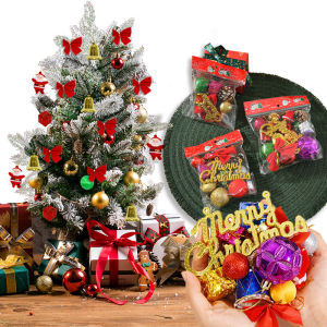 เครื่องประดับคริสต์มาสขนาดเล็ก6/12/14ชิ้นกล่องของขวัญระฆังลูกบอลโฟมจี้ต้นไม้คริสต์มาสแขวนของขวัญเด็กการตกแต่ง DIY ปาร์ตี้ปีใหม่