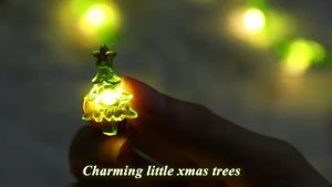 Christmas Fairy String Light 20LED Light 6.6Ft For Tree Decoration Hanging Ornament NewYears Decor Lights with Santa Pine tree Decorations