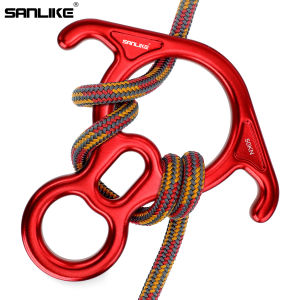 SANLIKE【HOT SALE】Aluminum Alloy 5000kg Large Figure 8 Word Rope Descender Belay Device Rappelling Ring Rock Climbing Rescue Gear