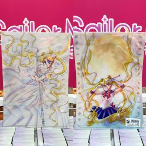 Harajuku Store Sailor Moon A4 Original Drawing Folder Set Beautiful Queen Neptun Moon Princess Anime Themed Stationery