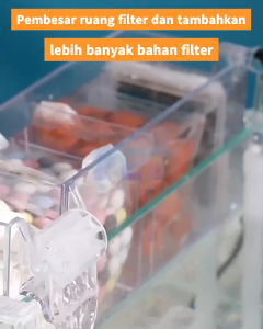 Hang On Filter Gantung Akrilik Aquarium External Hanging Hangon Akuarium Aquascape Mini Besar Ikan