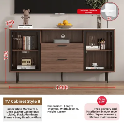 HANYUAN | Ultra-thin Narrow Tall TV Storage Cabinet