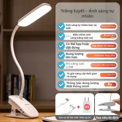 Philips | Đèn Bàn Kẹp Học Ergonomic Bảo Vệ Mắt Thời Gian Sẵn Sàng Dài