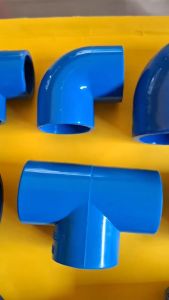 PVC Blue Fittings 1/2" to 1" Elbow Tee Male Adapter Female Adapter Plug Cap Coupling per piece