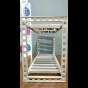 Shenar myhouseholdd168 rak panci bawah wastafel rak dapur 2 tingkat tempat bumbu rak dapur rak multifungsi murah RAK MODERN