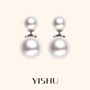 YISHU | Double-sided Large and Small Pearl Sterling Silver Earrings