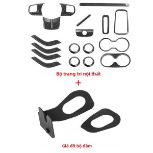 Jeep Wrangler JK 4 Cửa 2011-2017 Xe Ô Tô Điều Khiển Trung Tâm Bên Trong Trang Trí Bao Bộ ABS Viền Dán Đen Phụ Kiện Nội Thất