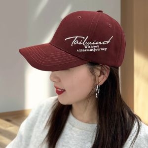 New Style Embroidered Baseball Cap Womens Korean Wide Brim Hat Face Slimming Casual Versatile Sunshade Fashionable Hat