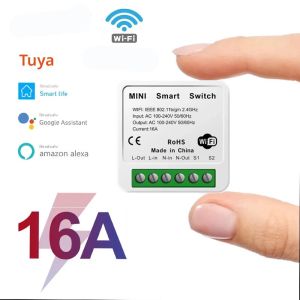 สวิตช์อัจฉริยะ Wifi 16A ควบคุม 2 ทาง สำหรับบ้านอัจฉริยะ ใช้งานร่วมกับ Tuya Smart Life Alexa และ Google Home