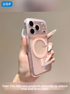 UGP | Unique Aesthetic Full Wrap Case Pink Matte Magnetic Clear