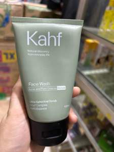 Kahf Facial Foam 100 ml dan 50 ml Warna Hijau Biru Coklat Sabun Wajah Pria Untuk Komedo Jerawat Kusam