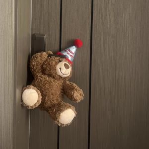 Cute Cartoon Christmas Bear Doll Door Handle Decoration Plush Toy Christmas Gift Decorations Soft Stuffed Toys for Holiday