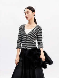 Vero Moda | Áo Thun Mô Phỏng Lớp Đơn Giản Có Sọc Cho Mùa Thu