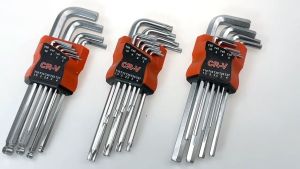X-Tools9 PCS Hex Key Wrench Set Hex Key Allen Wrench Set Allen Key L Handle Ball Head Long Arm CR-V Hex Key Allen Wrench Spanner Wrenches Set Repair Hand Tools Kit Muliti-purpose Tool For Car Automobile Motorcycle Bicycle Multifunctional Set Repair Device