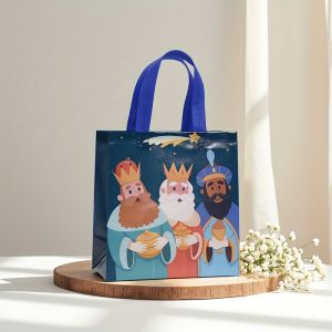4/8/12Pcs Spain Three Kings Childrens Day Snowy Gift Wrapping Bags for Sweets Luxury Bags Festive Treat Candy Party Favor Tote