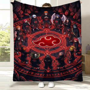 Bandai | Naruto Uchiha Itachi Manga 3D Chăn Flannel Mềm Mại Cho Trang Trí Nhà Phòng Ngủ Giường Sofa Dã Ngoại-Nhân Vật Anime Quà Tặng