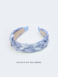 Blue Gradient Hairband Wide Twisted Sweet Fairy Tale Style Hairpin Headwear  Vintage Korean Fashion Hair Accessories