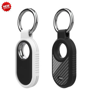 TPU Protective Case for Samsung Galaxy SmartTag2 with Keychain Smart Tag 2 Anti-lost Locator Soft Cover for Pet/Keys/Wallet