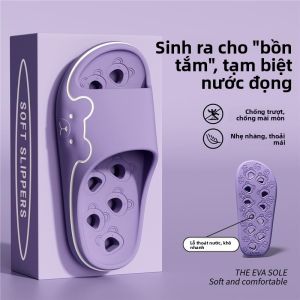 MONLEYTA | Dép đi trong nhà chống trượt cho phụ nữ dùng trong nhà tắm phòng vệ sinh cho phụ nữ mang thai Dép đi trong nhà EVA mùa hè 2025