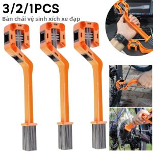 Bàn Chải Làm Sạch Xích Xe Đạp Hai Đầu - Công Cụ Làm Sạch Xích Xe Máy Đa Chức Năng Máy Làm Sạch Bánh Răng Xe Đạp PC + Thép Nhựa