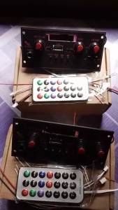 20W Amplifier DC 5V Bluetooth Decoder Board 6.5mm Microphone FM Radio TF USB Car Audio Music Player Speakers Volume Control DIY With Remote Control