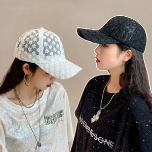 Fashion Women Lace Breathable Mesh Baseball Cap Embroidery Flower Summer Cap Snapback Hat Visor Cap