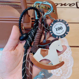 Braided Rope Bag Charm Pendant For Women Leather Trojan Bags Hanging Ornament Keychain Decoration DIY Bag Accessories