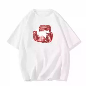 Kaos Wanita Lengan Pendek 2025 - Sablon Kucing Kartun Lucu Bahan Katun Adem Premium Gaya Korea [Oversize Ukuran Besar + Gratis Ongkir] Kaos Retro Untuk Hangout Santai Desain Eksklusif  T-Shift Nyaman Untuk Gemuk  T-shirt pendek wanita Baju Rumahan Nyaman