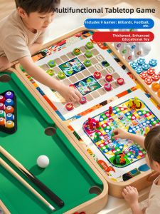 MWZ | Chess and Pool Table for Kids Educational Board Game