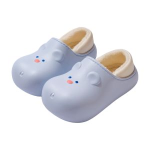 Dép Đi Trong Nhà Mùa Đông Bằng Vải Cotton Có Lông Chuột Nhồi Bông Chống Trượt Phong Cách Dễ Thương Cho Nữ Dùng Trong Nhà