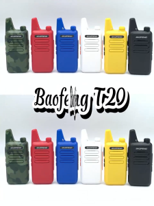 Baofeng BF-T20 UHF Walkie Talkie 2Set Free Earphone 400-470MHz 16 Channel Long Range 5W Mini Size Portable Handset Radio Two Way Radio Buy 1 Take 1