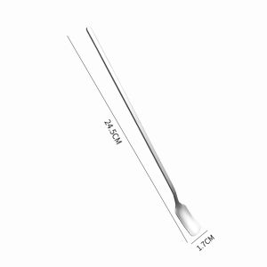 Thìa Pha Cà Phê Bằng Thép Không Gỉ Tay Cầm Dài Đầu Vuông Sáng Tạo Thìa Đá Thìa Mật Ong Thìa Pha Chế Dài Thìa Pha Cà Phê