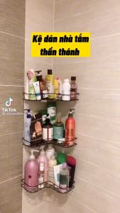Kệ góc tam giác nhà tắm phun sơn tĩnh điện dán tường siêu dính trong nhà tắm nhà bếp tiện dụng cho gia đình hàng loại  1 dày  Trùm Sỉ Gia Thành dặn