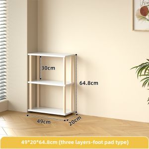Narrow Bookshelf 20cm Floor Shelf Sofa Rear Gap Storage Small Bookcase Movable Non-Occupying Bookshelf