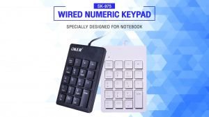 ✅แท้100% Keyboard OKER SK-975 Black คีย์บอร์ด สีดำ แป้นตัวเลข Numberic Mini Keypad กะทัดรัด เชื่อมต่อพอร์ต USB #CC 975