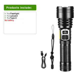 2026 New Most Powerful XHP360 COB Flashlight USB Rechargeable Torch High Power Zoom LED Flashlights Long Range Tactical Lantern