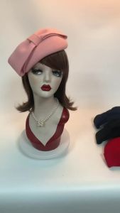 Lawliet Teardrop Women 1940s Wool Felt Fascinator Hat Bow Tam Beret Casque A568