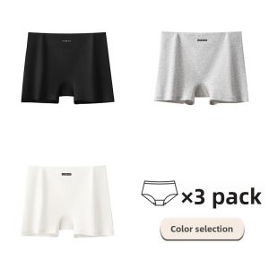 Miiow | Pure Cotton Safety Pants Womens Anti-Light Non-Rolling Edge 10A Antibacterial New 2025 Two-In-One Flat Angle Bottoming Pants